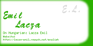 emil lacza business card